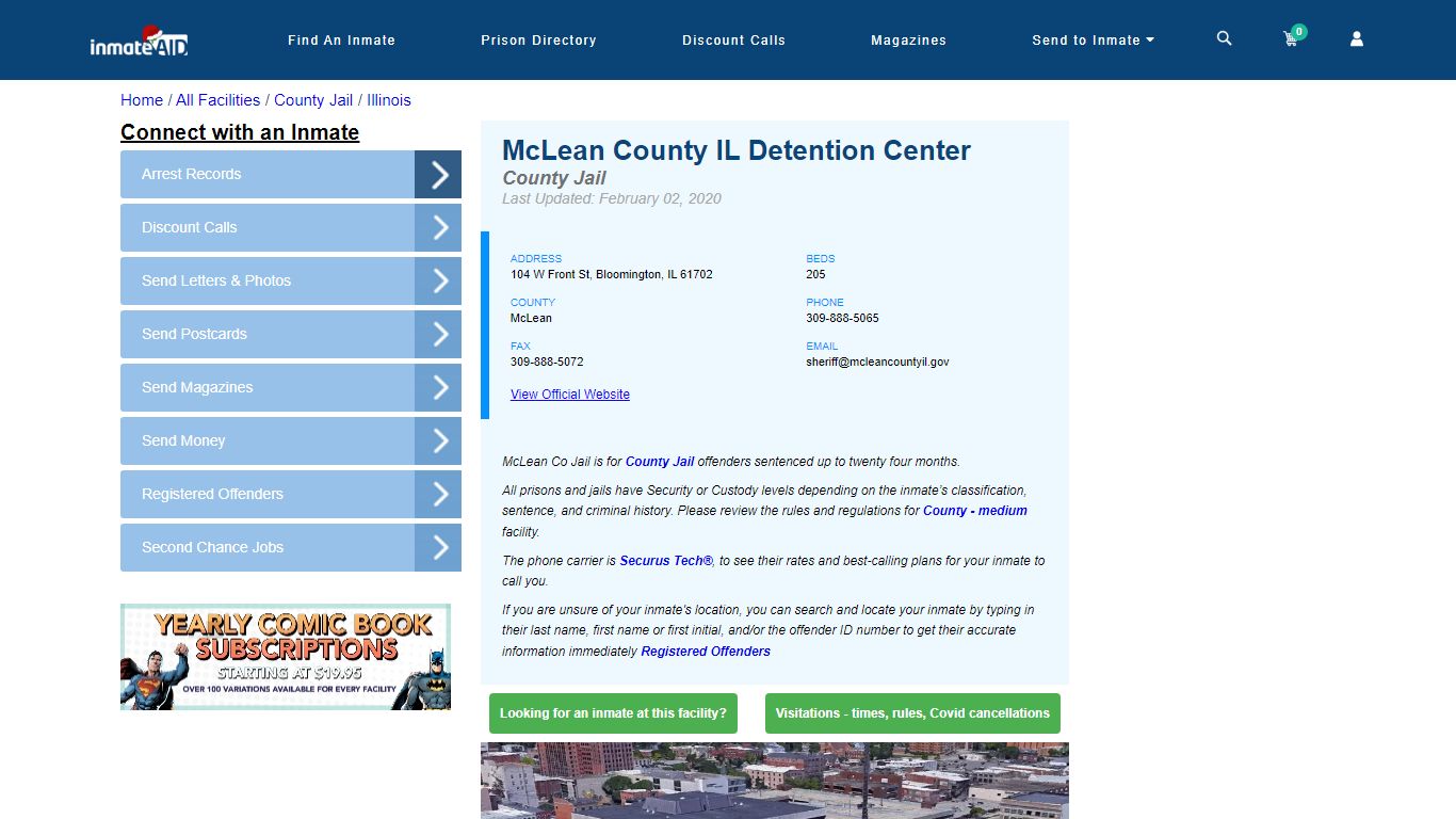 McLean County IL Detention Center - Inmate Locator - Bloomington, IL